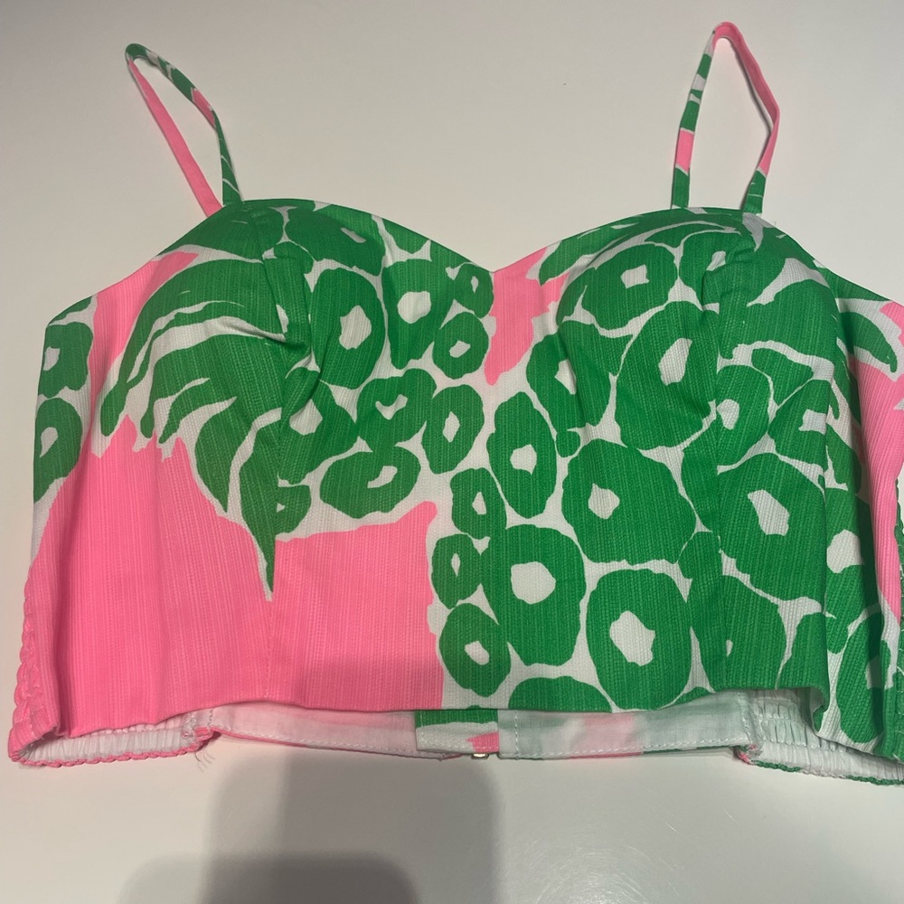 Lily pulitzer pink parfait set cropped two piece